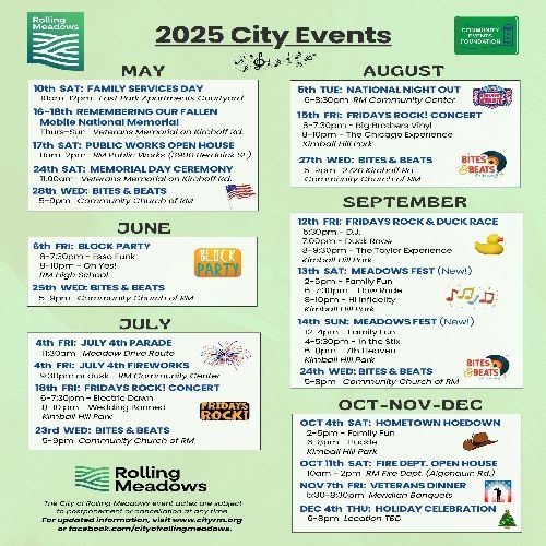2025 RM CITY EVENTS CALENDAR